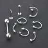 Rings Jewelrybody Jewelry Whole 120Pcs Mix Styles Stainless Steel Body Piercing Tongue Eyebrow Belly Nose Ring Aessories Drop 8331054