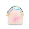 Tecknade myntpinnar Väskor Creative Cute Girl Vattentät Clear Purse Kid Kvinnor Små Key Bag PVC Mini Plånbok med Keychian