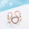 Bröllopsringar Ronerai Fashion Sterling Silver 925 Ring Exquisite CZ Personlighet Runda för Women Jewel Girl Valentine's Day Gifts