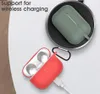 Akcesoria słuchawkowe grube płynne silikonowe obudowy wodoodporne dla Apple Airpods Pro z metalową klamrą 12 kolorów Opcjonalne Earpbuds C4992355