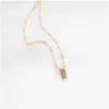 Anhänger Halsketten Edelstahl anfängliche Charme Halskette Personalisierte zierliche Silber- oder Goldnecklaces für Wome291w