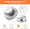Mason Jar Shaker Lids Especiarias Sugar Tampa de Sal com Selos Silicone para Boca Regular Mason Jars Cozinha Ferramentas