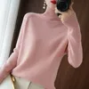 Turtleneck Cashmere Camisola Mulheres Inverno Cashmere Jumpers Knit Feminino Manga Longa Espessura Solta Pullover XL