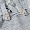 0-2歳の夏のかわいい飛行スリーブベビーコットン編み物ロンパース子供のノースリーブセーター服210417