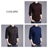 Coodrony Marka sweter Mężczyźni Wiosna Jesień O-Neck Pull Homme Wełny Pulower Mężczyźni Paski Knitwear Męskie Swetry Koszulki C1048 210813