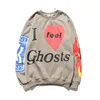 Män Dam Designers Kläder Tröjor Tröjor Lucky Me I see Ghosts Pullover O-ringad Streetwear Hip Hop Oversized M-XXL