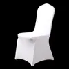 PCS Billiga El White Lycra Spandex Chair Cover Wedding Party Christmas Banket Dining Office Stretch Polyester Covers8756568