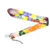 Porte-clés chien de dessin animé couleur Animal, lanière pour femmes, porte-Badge d'identification, bricolage, corde de suspension, ruban, accessoires mobiles, 10 pièces