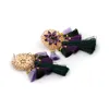 Orecchini con frange di cristallo Bohemain per gioielli da donna con orecchini pendenti con nappe a fiore