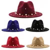 Широкие шляпы Brim Hats мода жемчуга джаз топ шляпа шерсть фетровые реквизиты повседневные Tophat косплей аксессуары для мужчин женщин