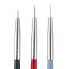 3PCSオイルペインティングブラシウッドヘンデルナイロンヘアフックラインペン用水彩アクリル絵画アートツール