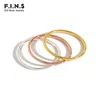 F.i.n.s real sterling sottile sottile minimalista liscia linee rose oro signore anello impilabile argento 925 gioielli fini