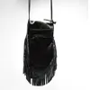 Worki wieczorowe Kobiety Fringe Mesegner 100% prawdziwy skórzany Tassel Hobo Hippie Gyspsy Bohemian Green Crossbody Bag