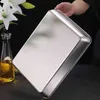 Stainless Steel Rectangular Bakeware Nonstick Pans Fruit Bread Food Storage Trays Plate Kitchen Deep Steamed Dish Baking Tools 211110