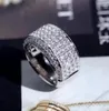 2021 Hip Hop Stones Iced Out Micro Cz Stone Tennis Ring Men Women Charm Fudicury with Sidesjewelry Crystal Zircon Diamond282S