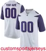 Сшитые новые Huskies Haskies Customs Custom Number Numbery NCAA XS-5XL 6XL