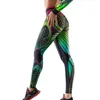 Chrleisure Leggins Mulheres Cor Geométrica Impressão Fitness Leggings poliéster tornozelo-comprimento legging mujer 210925