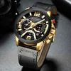 Curren Watch Мужчины лучшие бренд случайные спортивные часы для мужчин роскошные кожаные наручные часы мода хронограф водонепроницаемый наручные часы 8329 210407