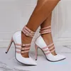 Dress Shoes Brand Design Great Quality Big Size 47 Buckles Mary Janes Party Pointed Toe Thin High Heels Stiletto Woman Sexy Pumps