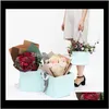 Wrap Event Festive Supplies Home Garden Drop Delivery 2021 Flower Paper Boxar Packing Påsar Florist Presentförpackning Box med Handhold Hug Buc