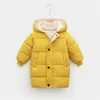 Boys Girls Down Outerwear Winter Children Fashion Thick Hoodies Coats Clothing For Baby Kids Warm Parkas Jacket Teens Outfits 9Y