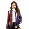 Women Bomber Jacket 2022 Autumn Winter Lose Printing Coats Jackor för avslappnade svarta vita damer Yttre kläder Kvinnor