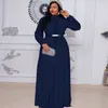 Vestidos étnicos vestidos africanos para mulheres 2022 Vestido de noiva elegante Muslim Chiffon Abaya Turco Dubai Kaftan Robe Africaine Long 2919