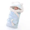 Motohood Kış Bebek Erkek Kız Battaniye Wrap Çift Katmanlı Polar Swaddle Uyku Tulumu Borns Yatak Kid için 211105