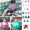 Festa decoração luxo árvore de natal bauble ballssnowflake deluxe natal colorido