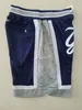 Team Vintage Baseballl Shorts Zipper Pockets Running Clothes NY Navy Blue Color Just Done Size S-XXL Mix Order All Jerseys