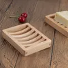 Log Color Soap Boxes Natural Wood Square Soaps Holder Draining Convenient Hotel Wash Basin 5 3hla Q2