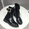 Vrouwen Designer Merk Laarzen Mode Booties Platform Womens Winter Boot Water Boor Gesp Echte Leren Hak met Doos Maat 35-40