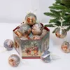 14 pcs 7.5cm Árvore de Natal Bolas Pingente Enfeites de Pendurar Bola Decorações Plásticas Casa Navidad Ano Decoração Presente 211112