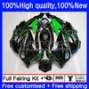 Kit Bodys para Suzuki Katana GSX600F GSXF750 GSXF 600 750 CC 98 99 00 01 02 17No.54 GSX750F 600cc 750CC GSXF-750 Green Flames GSXF600 1998 1999 2000 2001 2002 OEM Feeding