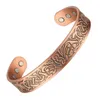 Vintage Copper Magnet Energy Bracelet Open Magnetic For Men Bangle