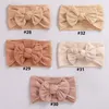 Hårtillbehör Småbarn för flickor bågar nylon elastiska band baby turban stickad kabel bowknot huvudkläder4957281