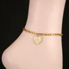 Anklets Letter Ankle Bracelet For Women Fahion 2022 Foot Heart Shape Chain Girls Friend Jewelry Marc22