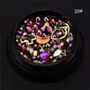 Partihandel DIY Nail Art Rhinestones Färgglada 3D Nails Diamonds Gem Stones Smycken Iridescence Manicure Crystal Decoration