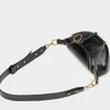 Kvinnors lilla Fanny Pack Semicircle Saddle Påsar Högkvalitativ midja Kedjekedjor Crossbody Chest