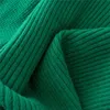 秋冬緑の女性のセーターニットタートルネック長袖Sカジュアル女性ニット210430