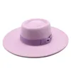 Lã vintage feltro jazz fedora chapéus homens mulheres dress larga borda panamá trilby cavalheiro capal preto amarelo vermelho rosa chapéu presente