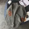 2021 남자 풀오버 스웨터 가을 새로운 패션 캐주얼 느슨한 두꺼운 O 넥 양모 니트 대형 하라주쿠 스트리트웨어 니트웨어 M-5XL Y0907