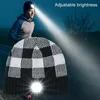 Cycling Caps & Masks Beanie Hat With Light Unisex Knitted LED Headlamp Cap USB Rechargeable Headlight Winter Warm Gifts For Men Dad Him Wome
