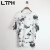 Loose soft Tie-dye women t-shirt Plus Size Clothes shirts thin O-Neck harajuku streetwear casual shirt tops Summer 210427