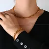 2021 classique femmes hommes Unique mélange cubain lien chaîne collier Simple en acier inoxydable collier ras du cou mâle femme bijoux