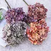 Decorative Flowers Wreaths AGN Luxury Big Hydrangea Short Branch Autumn Decoration Silk Flower Simulation El Floral9530365