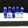 Blue crystal point rough stone crafts ornaments Ability Quartz Pillar Mineral Healing wands Reiki Energy tower