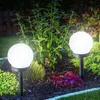Lampes de pelouse 2 pièces lampes de jardin solaires lanterne de puissance extérieure éclairage de décoration d'arrière-cour pour chemin lampadaire imperméable à l'eau