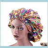 Extra stor storlek afrikanska m￶nster kepsar tryck kvinnor satin fodrad headwrap bonnets natt s￶mn vinter hatt damer turban txrbx beanieskull caps kwaov