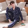 Pigiama da coppia in seta Set manica lunga Striepd Pigiama lucido Donna Oversize Casual Uomo Sleepwear Camicia da notte Primavera Abbigliamento per la casa 210524